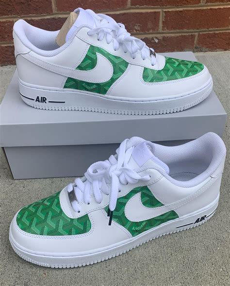 Green Goyard Air Force 1 Custom .